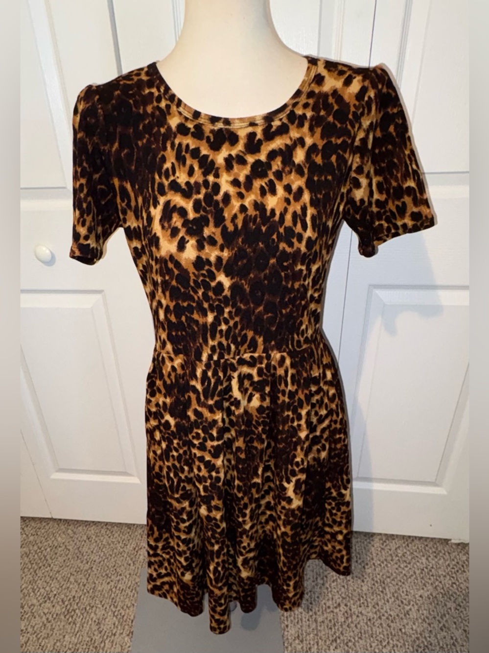 LuLaRoe Leopard Print Mini Dress - Brown & Black